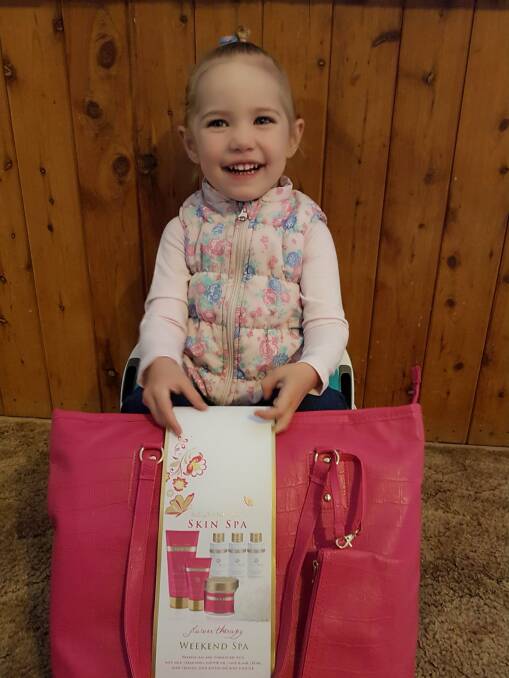 Special Mother's Day: Alexis is only two years old and the daughter of Kristie Nipperess and David Gaut. The Trundle Branch of the Royal Far West drew the winners of their Mother’s Day raffle on Friday. 