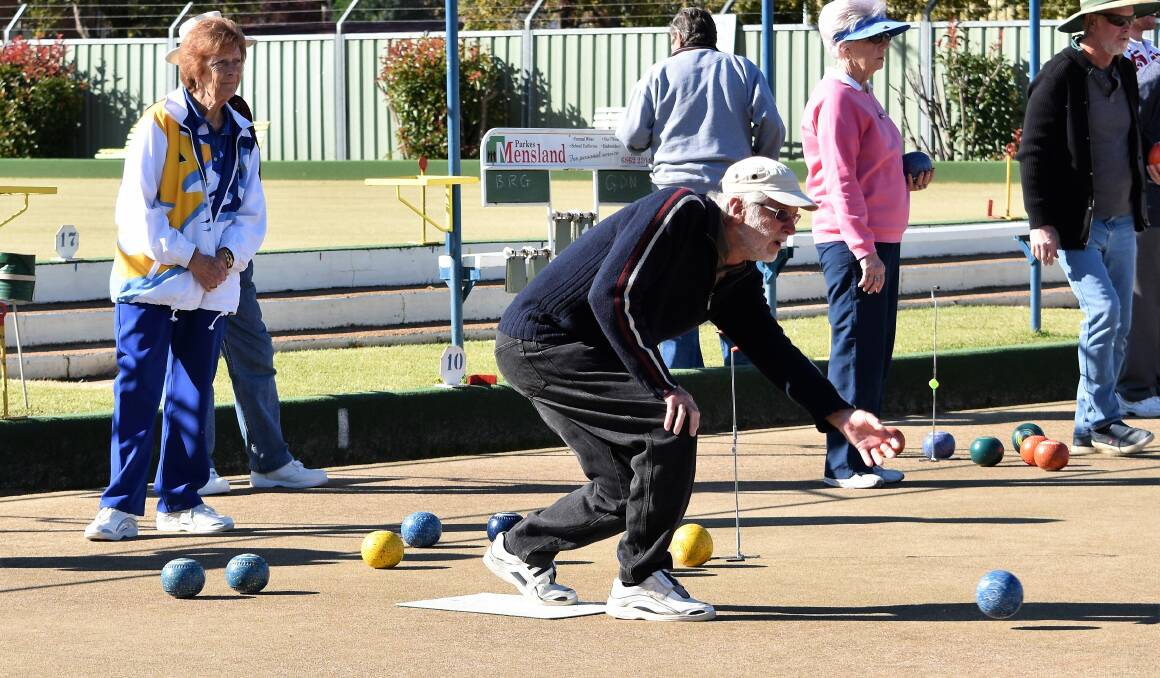 Good Form: John Watson was in fine form at the Parkes Prostate Cancer Awareness Group Charity Bowls Day. Photo: Jenny Kingham. 