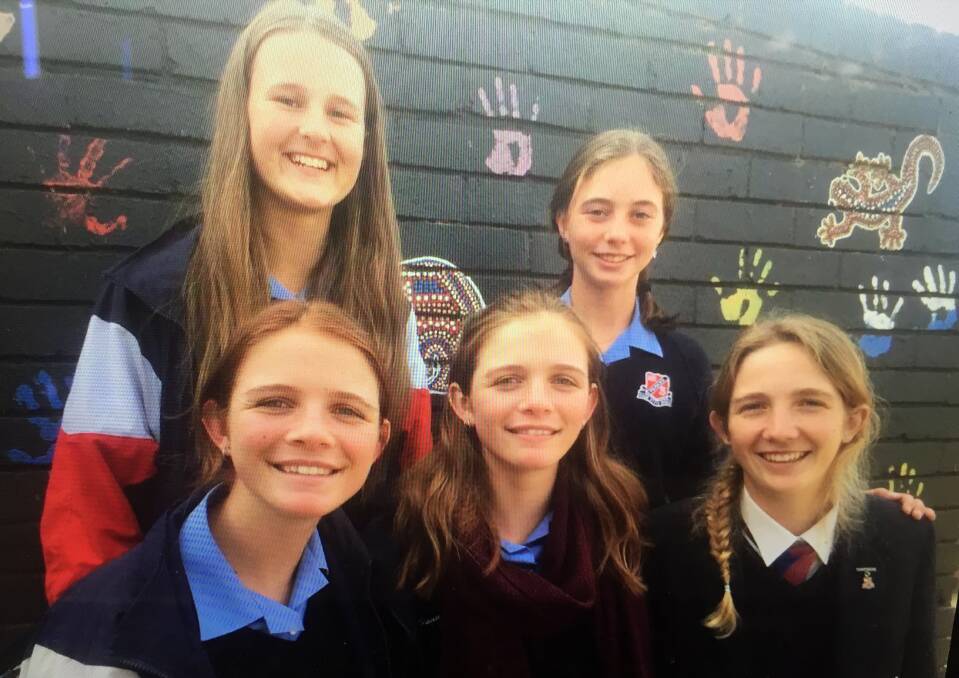 Western CHS selections: (Back) Holly McColl, Maddy McCormick, (front) Hannah Potts, Phoebe Potts and Yasmin Potts were successful at the Western Combined High Schools trials held late last term. They will certainly be back next year.