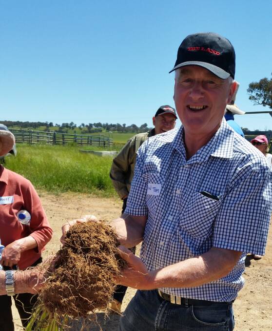 Get Your Hands Dirty: CWLL Vice Chairperson Gavin Tom at the Stipa Field Day getting a ‘hands on’ look at the work being undertaken in the local area.