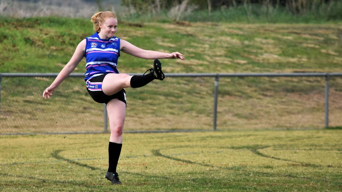 Despite their loss against the Bathurst Bushrangers on the weekend, the Parkes Panthers remain determined to climb their way up the ladder. Pictured is Renee Cope. 