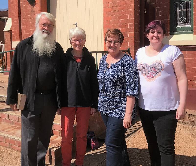 Local retired minister of the Uniting Church, Rev Dr Graeme MacRaild, Liz MacRaild, Arlene Cassel and Rebecca Baxter support the LGBTIQ community and Marriage Equality. 