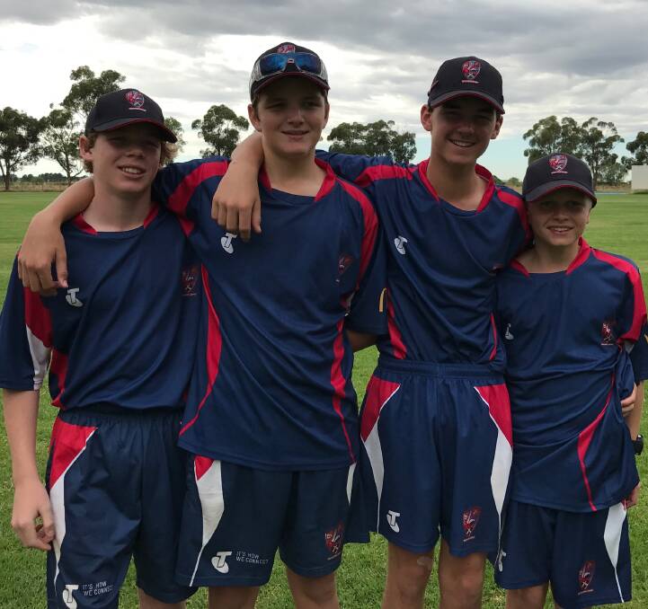 SELECTED: Darcy Leadbitter and Luke McDean (both from Forbes), and Ryan Dunn and Harrison Bayliss (both Parkes) gave fine performances at the 2016/17 Kookaburra Cup Carnival at Griffith in early January.
