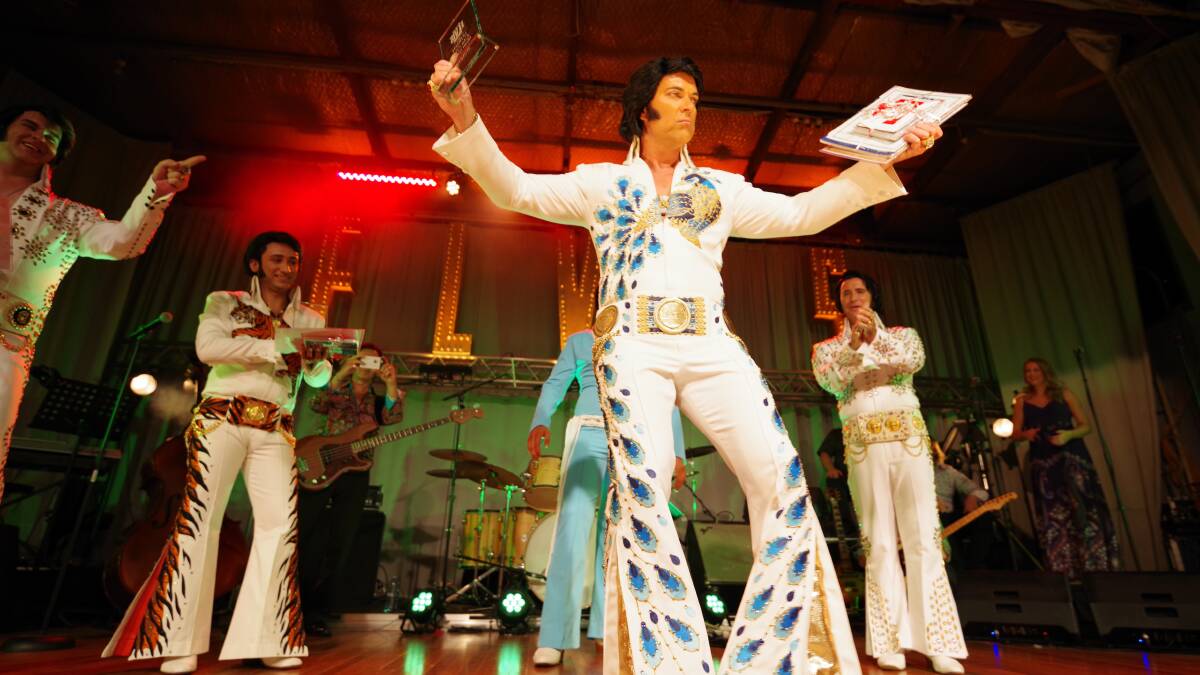 Brendon Chase was was announced the winner of the Ultimate Elvis Tribute Artist competition. Photo by Michael Samson. 