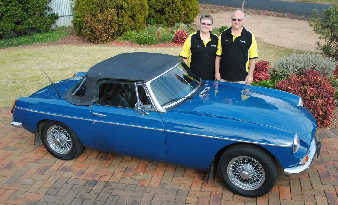Les and Chris Symonds inherited their 1968 MGB convertible from Chris’ father Hod Patton. The car holds great sentimentality for the couple. 