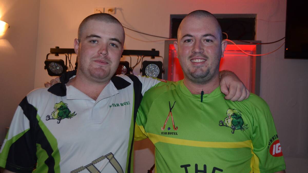 Tyson Spence and Nick Kelly shaved their heads to raise money for Can Assist. 
