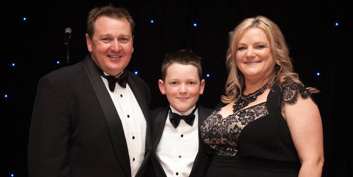 Sean, Alex and Amanda Russell at the House With No Steps fundraising ball held at Darling Harbour. 