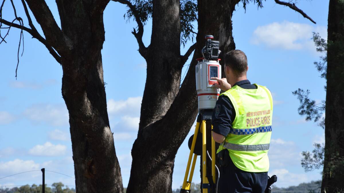 As part of the investigation Senior Constable Derick Fenton from the Forensic Services Group used laser imaging to reconstruct the collision scene. 