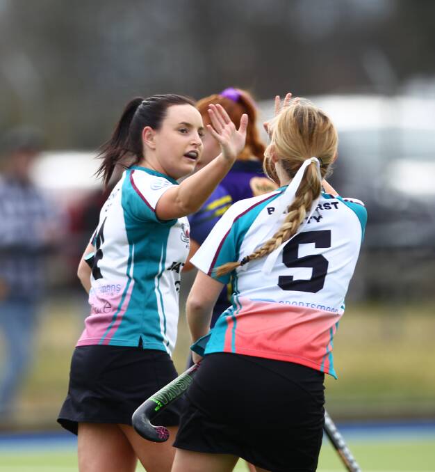 SUCCESS SOUGHT: Bathurst City is hoping it will be all high fives on Saturday when they met Lithgow Panthers in the women's Premier League Hockey grand final.