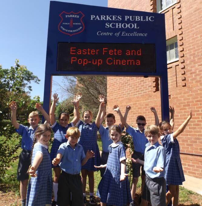 Some of the Parkes Public School students excited ahead of Friday's fete. 