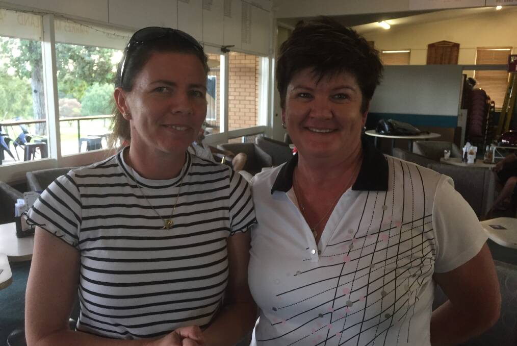 Karen Houston and Judy McCabe caught up after last Saturday's round.