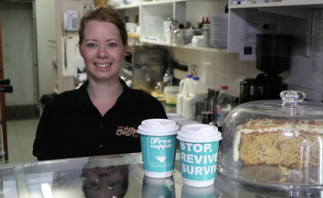 Jo O'Keefe from Parkes Coffee Pot, who have been a participating business in the Free Cuppa for Drivers scheme since 2011.