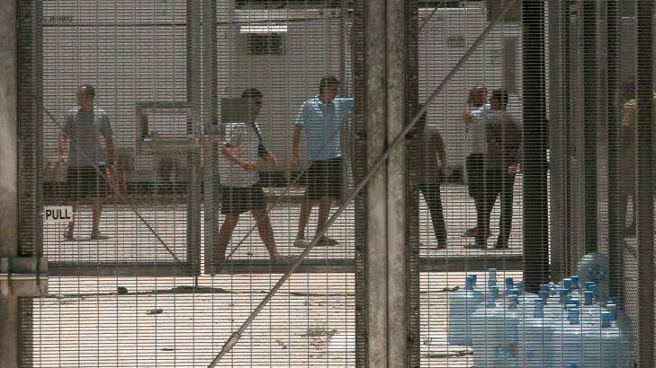Asylum seekers at the Manus Island detention centre. Photo: Andrew Meares