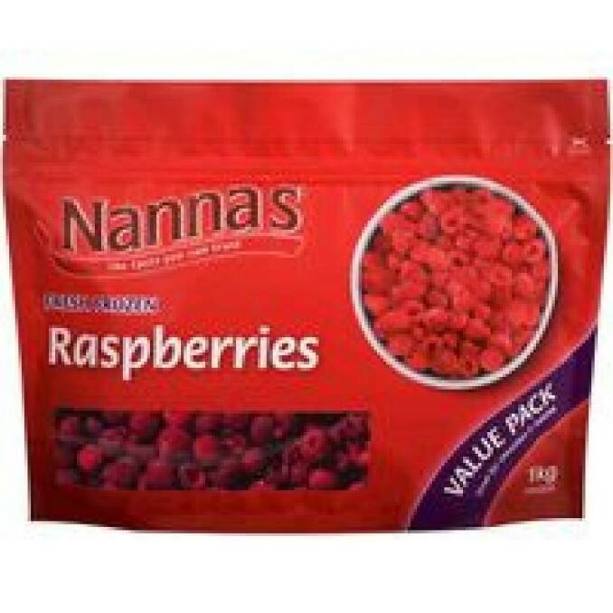 Recalled: Nanna's frozen raspberries.