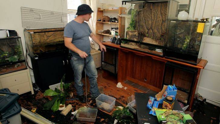 Richard Sutton let his snakes go free after his home caught fire.  Photo: David Thorpe