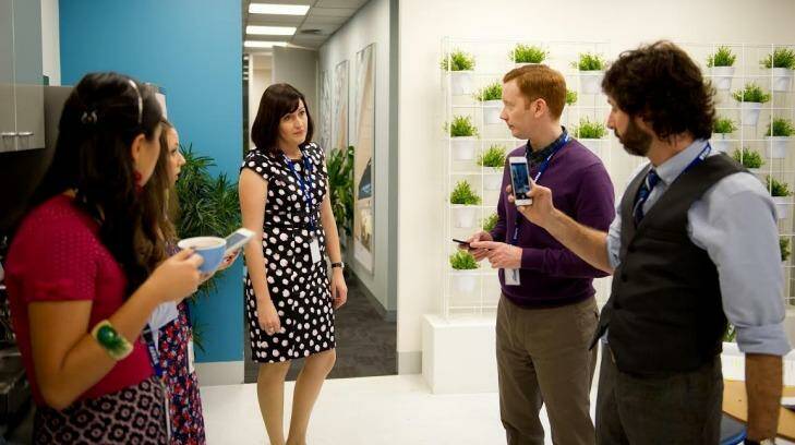 Indoor plants feature prominently in an episode of the ABC comedy series Utopia. Photo: ABC