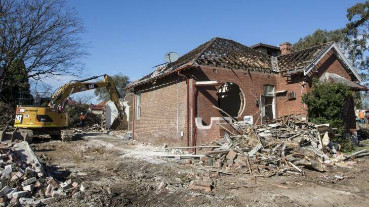This house in Haberfield was demolished in August. Photo: Jessica Hromas