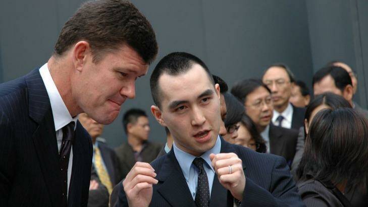James Packer and Lawrence Ho in Macau in 2012. 