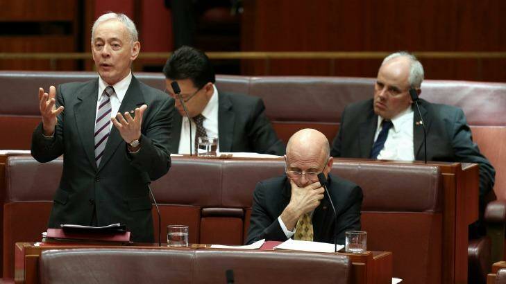 Family First senator Bob Day has resigned, but a question mark remains over who will replace him. Photo: Alex Ellinghausen
