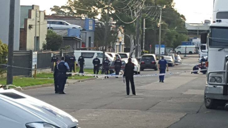 The scene of the shooting at Ilma St, Condell Park. Photo: TNV