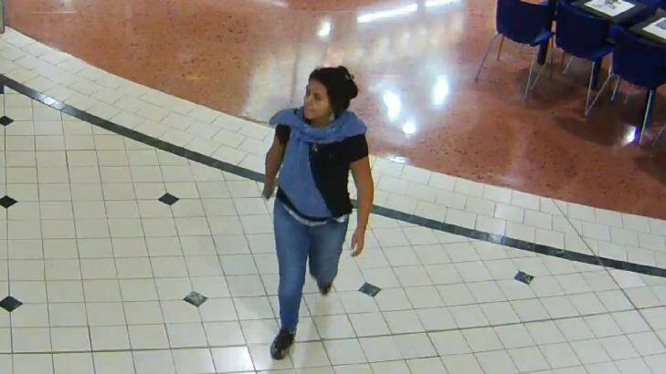 Security vision of the woman that followed the victim from the shopping centre.  Photo: NSW Police