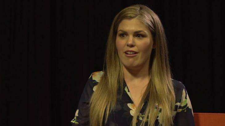 An image of Belle Gibson from the secret video.   Photo: Supplied