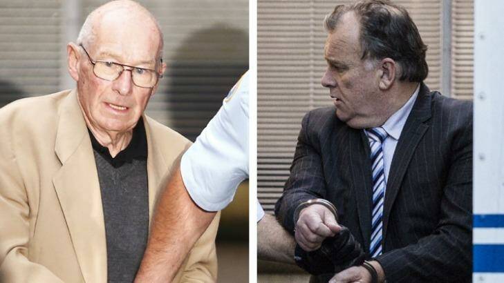 Roger Rogerson, left, and Glen McNamara during the trial.
