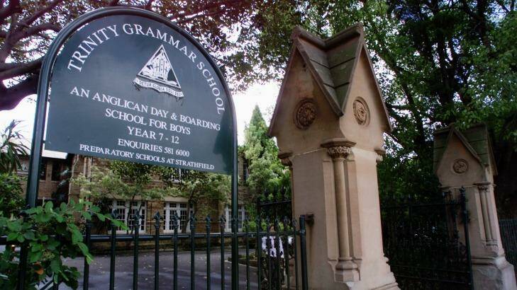 The main school entrance of Trinity Grammar. Photo: Julian Andrews