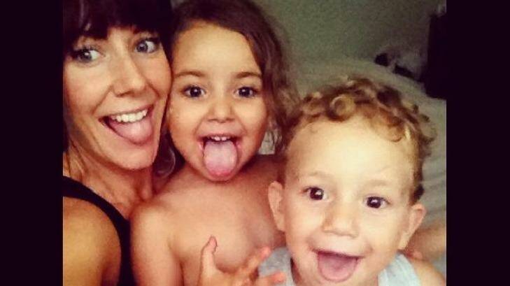 Sally Faulkner with her children Lahela and Noah.. Photo: Facebook