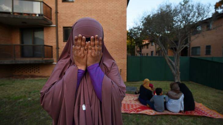 Fear and tears: Nayser Ahmed's wife and family are on a bridging visa and living in Sydney. Photo: Kate Geraghty