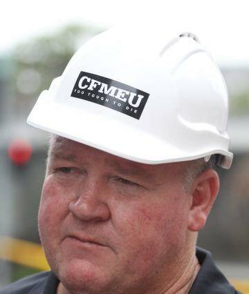 Under pressure: CFMEU official Brian Parker.  Photo: Nick Moir