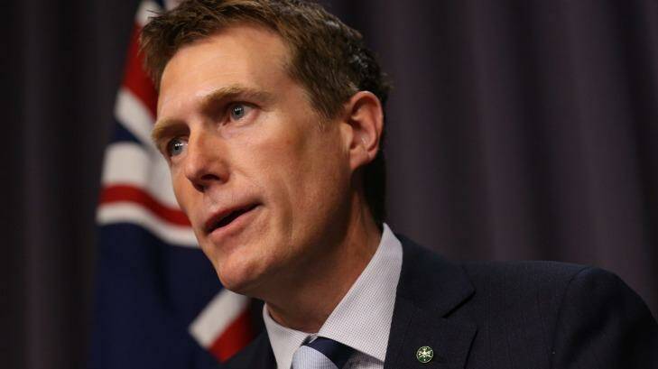 Social Services Minister Christian Porter says the government has ended a pension "anomaly". Photo: Andrew Meares