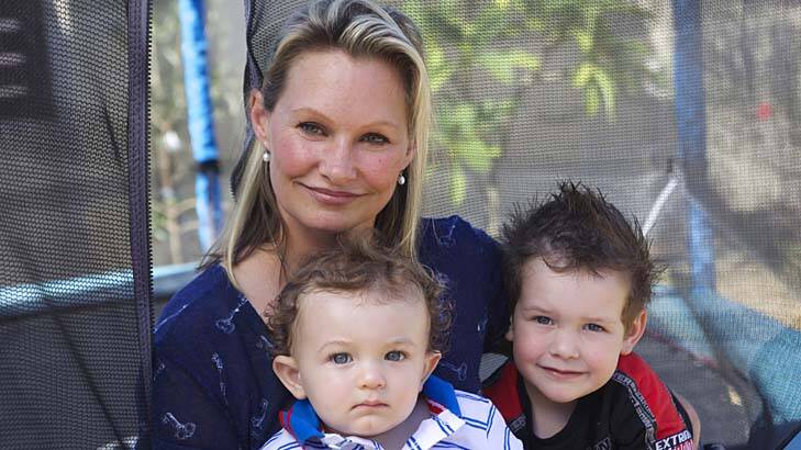 Danica Weeks with her two children. Her husband Paul was on flight MH370. Photo: 60 Minutes