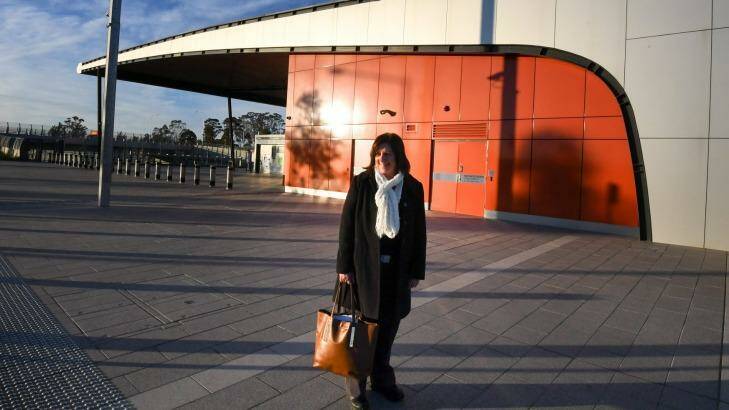 Red Cross nurse Kim Kovac says demand for car parks will only grow at Leppington.   Photo: Peter Rae