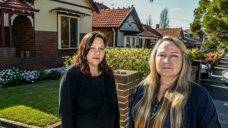 Dora Makaritis and Tarja Shephard were told the reason WestConnex was going under their homes had nothing to do with development. Photo: Brendan Esposito