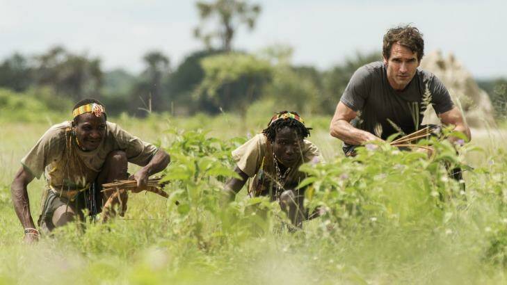 Going native: Todd Sampson hunting with the Hazda tribe in Tanzania. Photo: Channel Ten