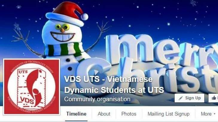 The Facebook page for the Vietnamese Dynamic Students at UTS, who were targeted in an airline ticket scam.