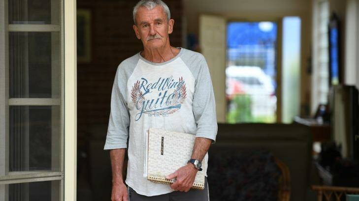 Paul White at his Kirawee home in Sydney's south. He says he won't give up until he finds out who killed his wife 43 years ago. Photo: Peter Rae