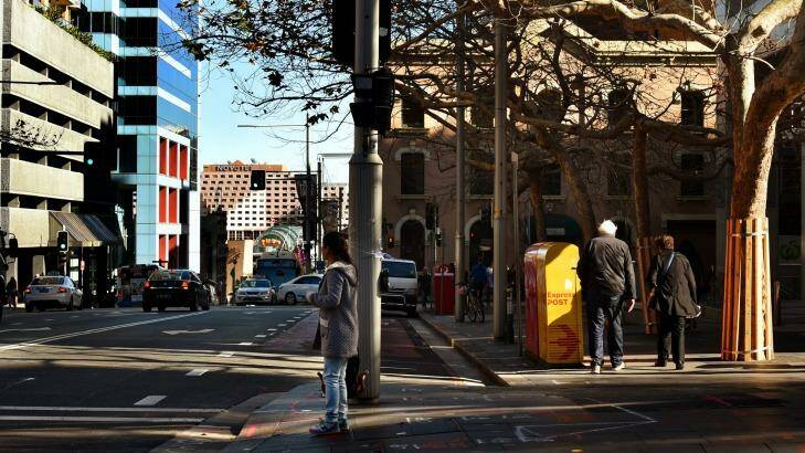 The footpaths along Market street are to be changed and narrowed to allow more traffic. Photo: Kate Geraghty