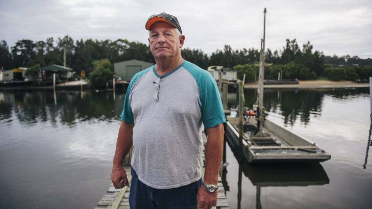 Oyster farmer Ray Wilcox outside his shed by the Clyde River. Photo: Rohan Thomson