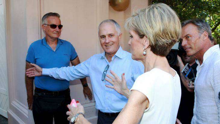 Mr Turnbull and deputy Liberal leader Julie Bishop at a Sydney fundraiser.  Photo: Edwina Pickles