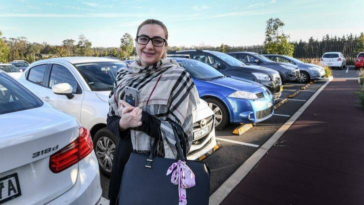 Lian Chami has watched demand for car spaces surge at Leppington Station since it opened early last year.  Photo: Peter Rae