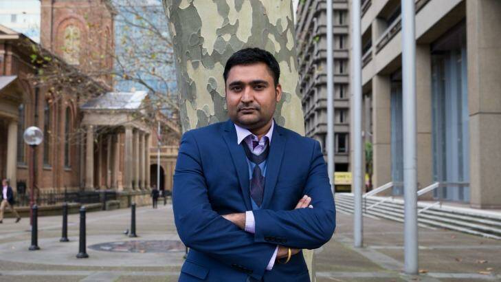 Sydney businessman Amarjit Singh - the college's owner - outside the NSW Law Courts.  Photo: Janie Barrett