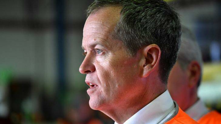 Opposition Leader Bill Shorten will announce a policy designed to force employers into more rigorous advertising to find and then train Australian workers before being able to recruit from abroad. Photo: Joe Armao