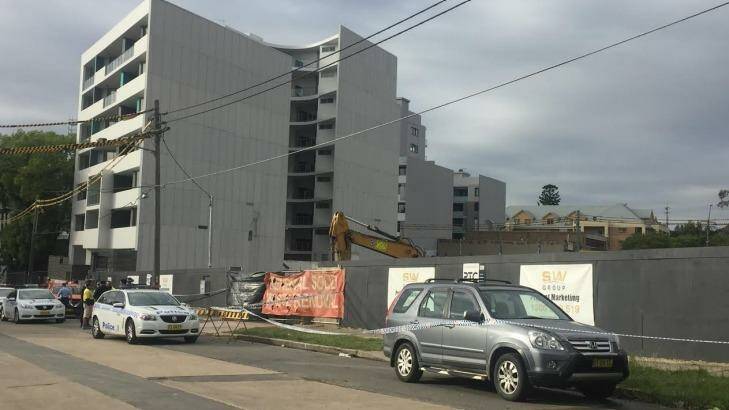 The body of a man has been found at a Homebush contruction site. Photo: Juile Power