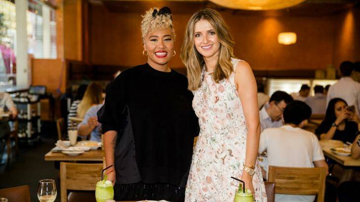 Emeli Sande lunches with Kate Waterhouse on her first visit to Australia. Photo: Edwina Pickles