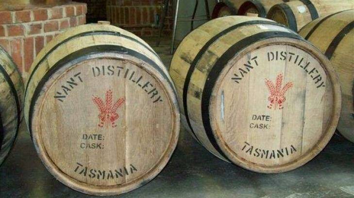 Nant whisky barrels at Bothwell, Tasmania.

