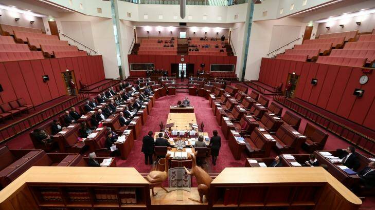 The Abbott government does not hold a majority in the Senate. Photo: Alex Ellinghausen