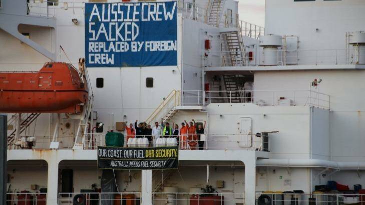 The crew of the Alexander Spirit fuel tanker has lost its appeal to the Fair Work Commission.  Photo: Supplied