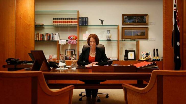 Julia Gillard in her office as prime minister. "I stand by the decisions I made," she told Al Jazeera. Photo: Andrew Meares